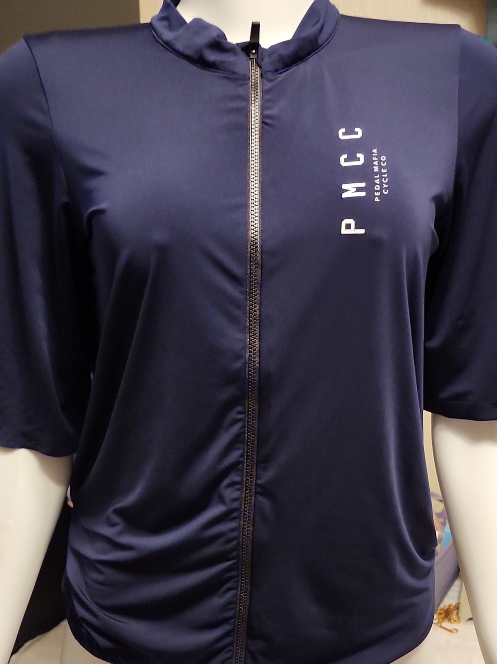 Pedal Mafia PMCC Navy Cycling MEN Jersey XL Short Sleeve Full Zip Rear Pocket